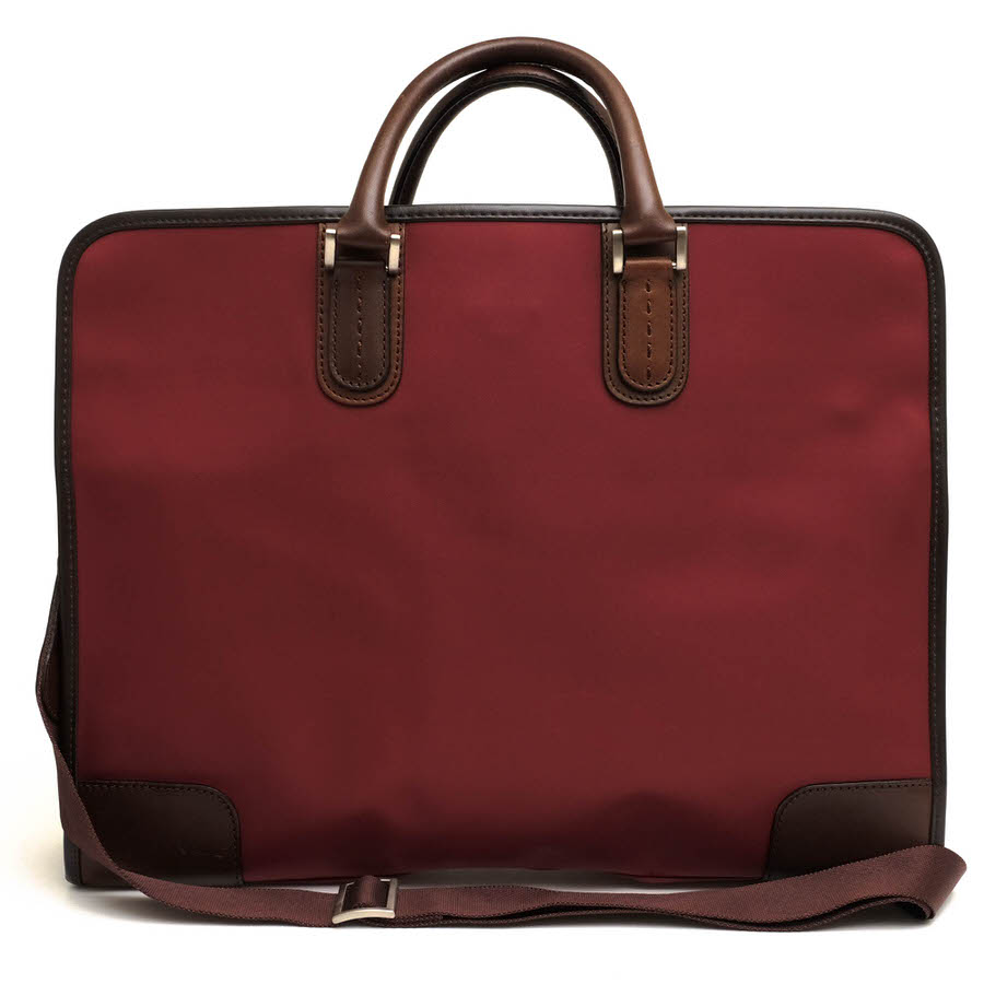 Paul Smith PSH107 STICH POINT NYLON BRIEFCASE / ポールスミス 高気密ナイロン ボルドー 2WAY ショルダーバッグ レッドブラウン 赤茶 ビジネスバッグ