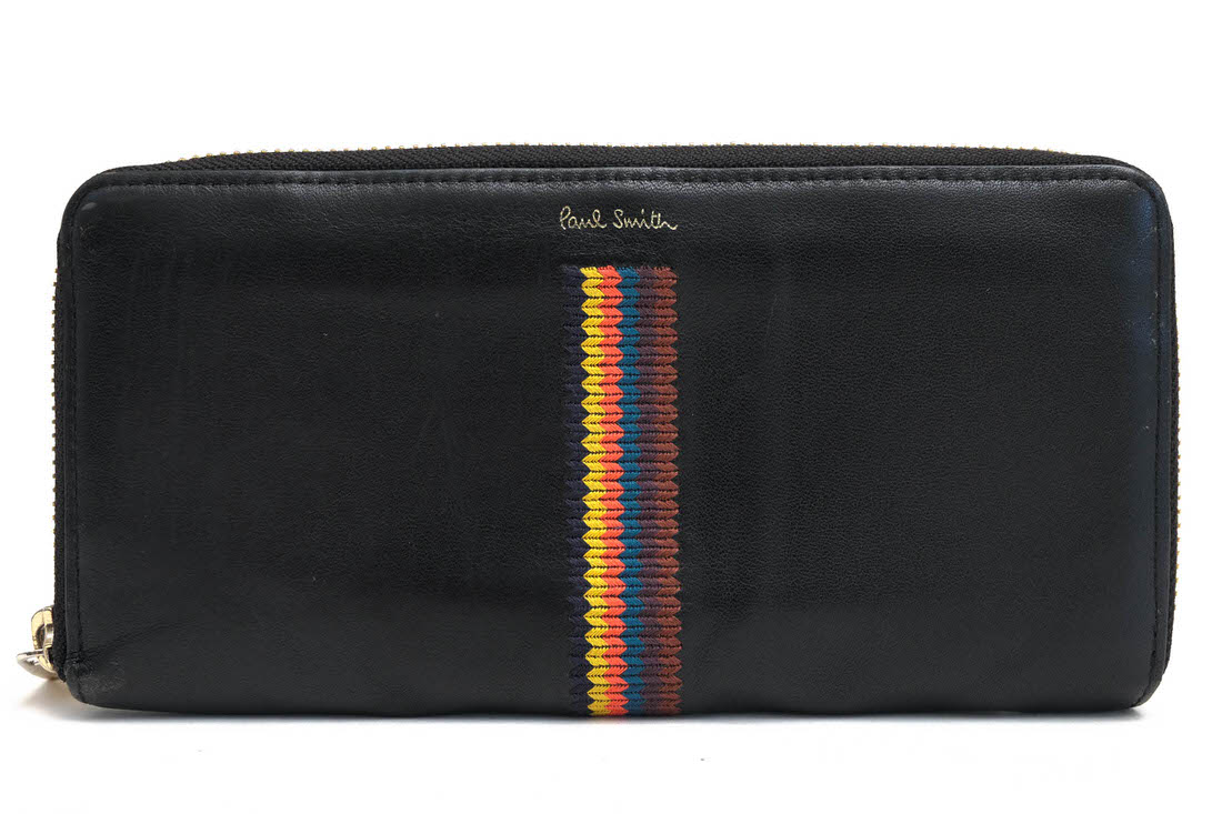 Paul Smith PSQ034 EMBROIDERD STRIPE LONG WALLET エンブロイダード  