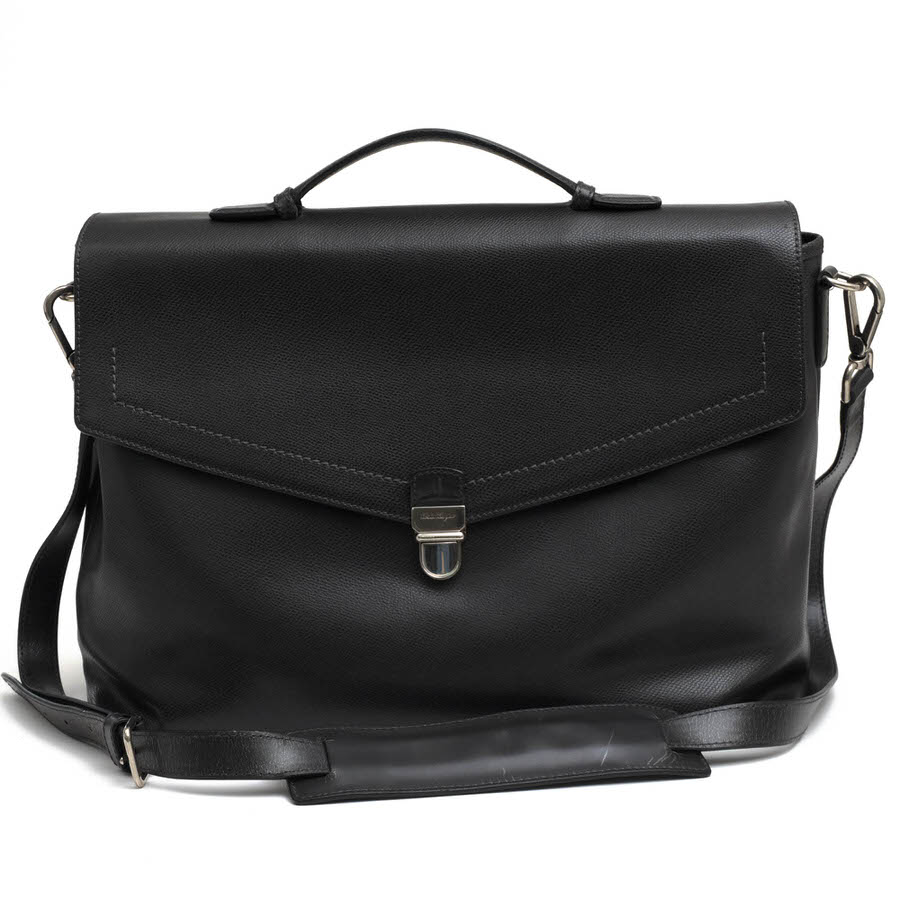 フェラガモ メンズ ショルダーバッグ FZ-24 ブラック FERRAGAMO フェラガモ ショルダーバッグ クロスボディバッグ