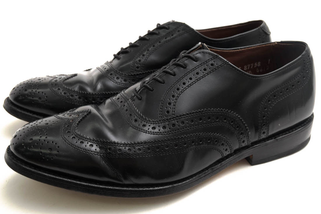 Allen Edmonds Lloyd / アレン エドモンズ メダリオン カーフ 牛革 ウイングチップ レザーソール グッドイヤーウェルト製法 ブラック 黒 ビジネスシューズ メンズ|メンズ|カテゴ