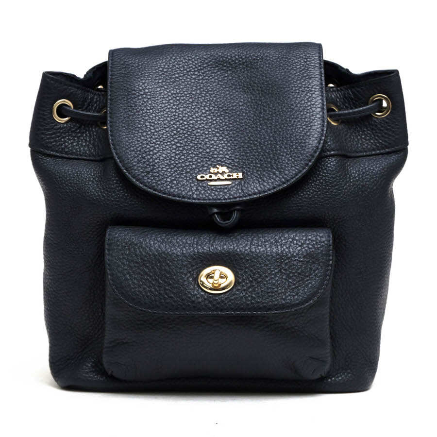 COACH F37621 Mini Billie Backpack In Pebble Leather �ӥ꡼ �ߥ� �Хå��ѥå� / ������ ���巿 �ڥ֥�ɥ쥶�� ���� �ǥ��ѥå� �ͥ��ӡ� �� ���å� ��ǥ�����