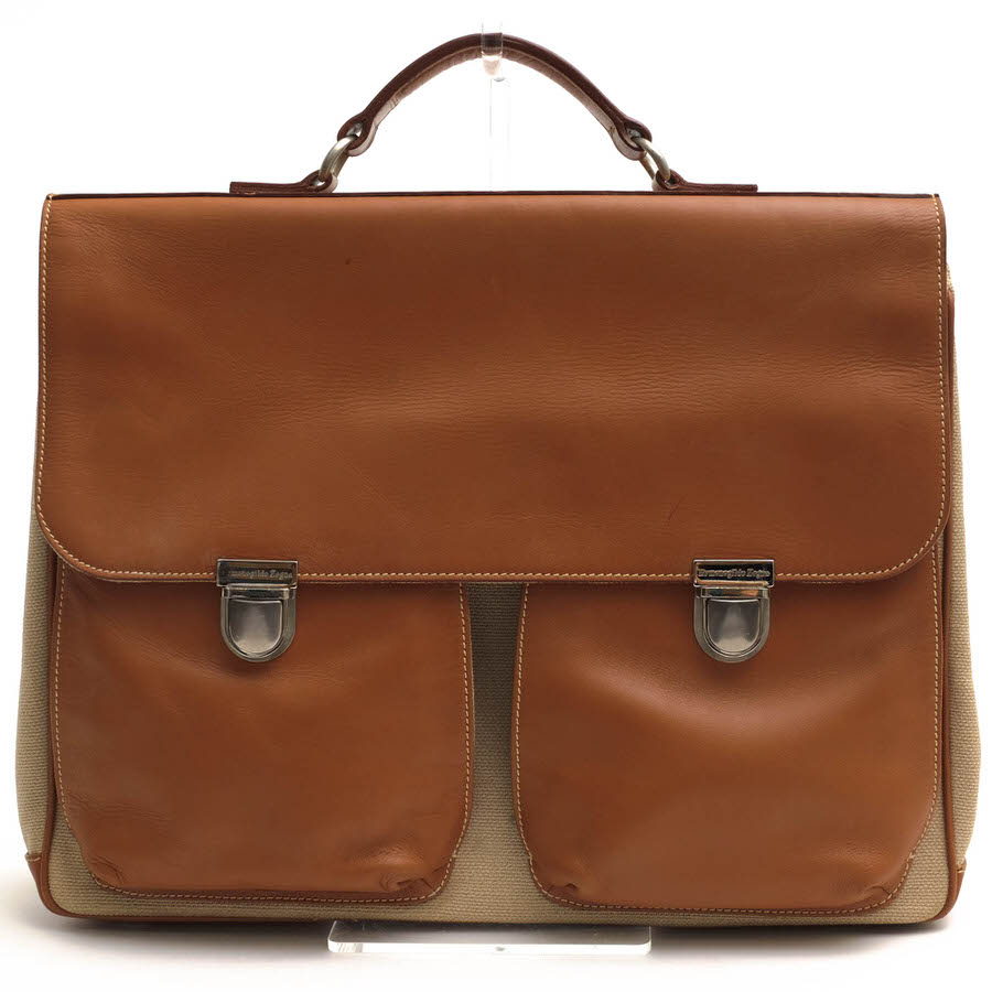 美品 Ermenegildo Zegna ゼニア ブリーフケース A4 シボ革 美品 Ermenegildo Zegna ゼニア ブリーフケース A4 シボ革