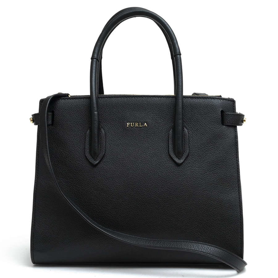 FURLA PIN S SATCHEL �ԥ� / �ե�� ���� 2WAY ���������Хå� ���ܳ� �����󥯥쥶�� �֥�å� �� �ȡ��ȥХå� ��ǥ�����