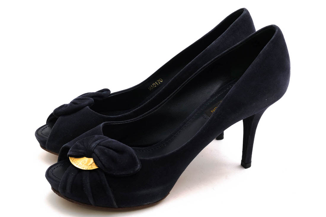Louis Vuitton MA0170 Kimono Peep Toe Platform Pumps / ȥ ץȥ  ϥҡ 쥶 ͥӡ  ѥץ ǥ