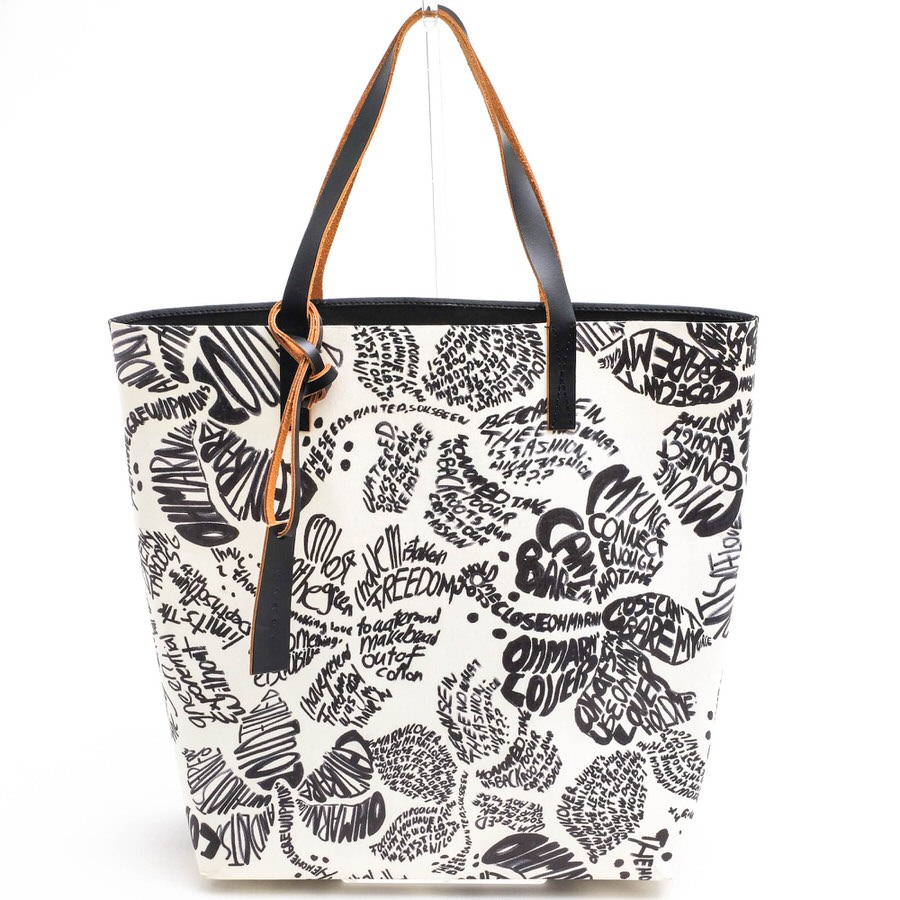 MARNI SHMQ0025A1 PAPER FABRIC FLOWER PRINT TRIBECA SHOPPING BAG 