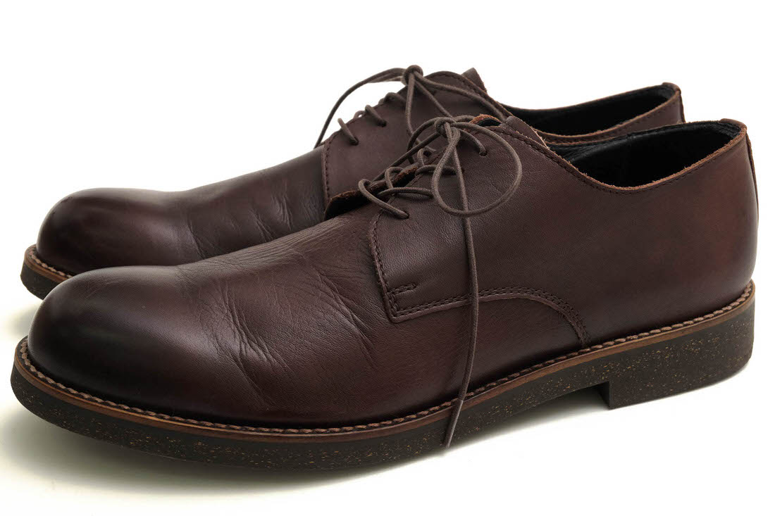 PADRONE PU7358-2033-16A DERBY PLAIN TOE SHOES JACK VIII / ѥɥ ӡ塼 ץ롼ե쥶  ץ졼ȥ ޥåˡ ֥饦 Ǥ ӥͥ塼 