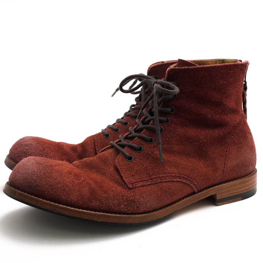 ○パドローネ PADRONE 牛革 カウレザー MUSEUM LIMITED 限定モデル レースアップブーツ PX8054-1129-15D LACE UP BOOTS with BACK  中古 PADRONE PX8054-1129-15D LACE UP BOOTS with BACK ZIP ANTONIO