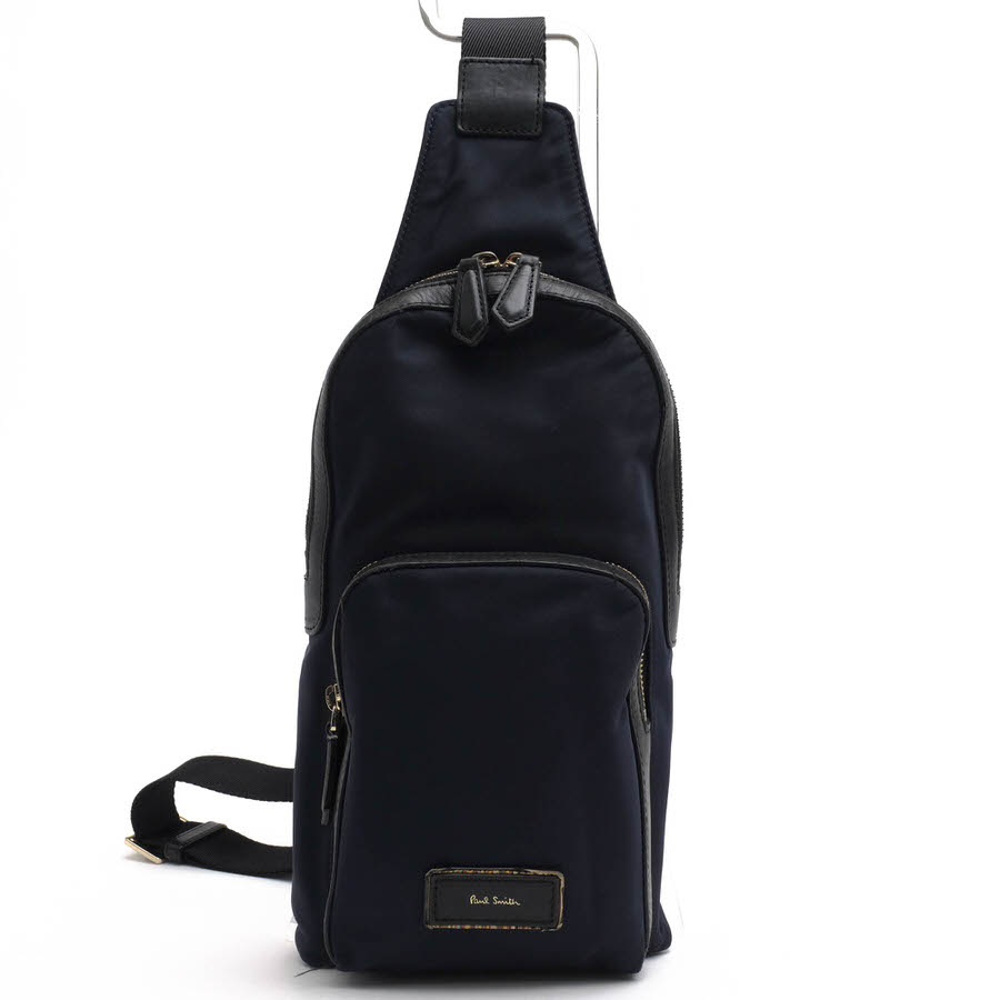 人気　ポールスミス　ボディバッグ　レザー　ナイロン　マルチストライプ　ブラック Amazon | ポールスミス Paul Smith バッグ マルチストライプ