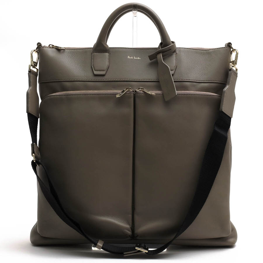 Paul Smith PSN893 / ポールスミス ヘルメットバッグ 牛革 2WAY ショルダーバッグ ミリタリー オフホワイト 白 トートバッグ メンズ|メンズ|カテゴリー