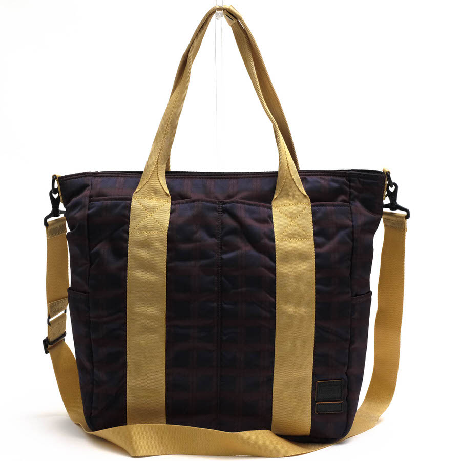 PORTER SHPO0002Q0 / ポーター 吉田カバン オンブレチェック MARNI マルニ別注モデル ノートPC収納可 ユニセックス 男女兼用 2WAY ショルダーバッグ ネイビー 紺 トート