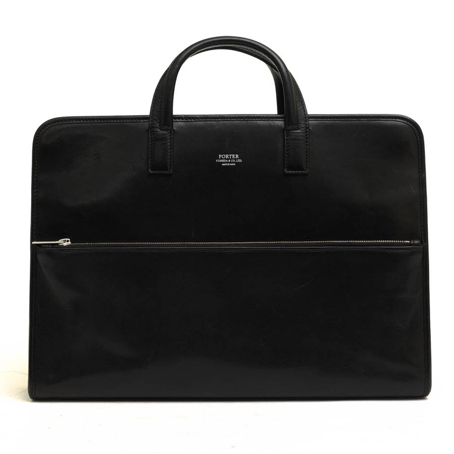 PORTER 034-03194 CLERK BRIEFCASE クラーク / ポーター 吉田カバン A4サイズ収納可 牛ステア コンビネーション鞣し ブラック 黒 ビジネスバッグ メンズ|メンズ|カ