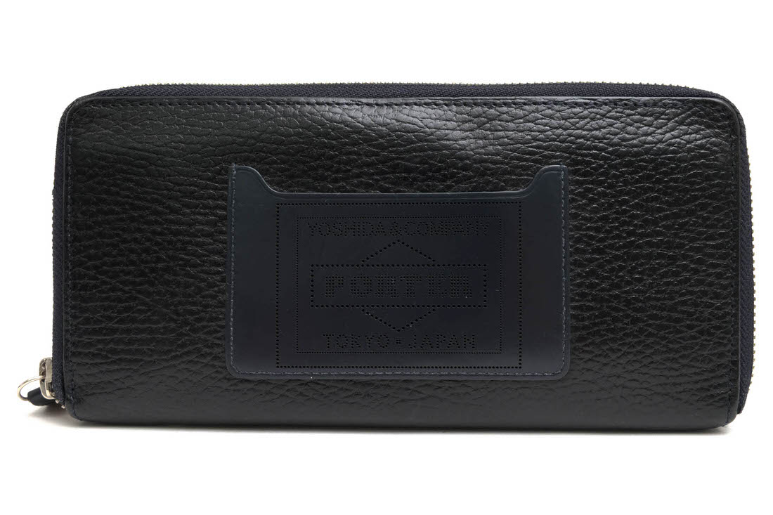 PORTER 381-03046 GLAZE LONG WALLET / ポーター 吉田カバン ワルピエ社 ブッテーロ 牛革 ラウンドジップ ラウンドファスナー 小銭入れあり ブラック 黒 長財布 メ