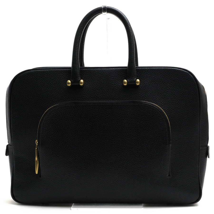 高級＊トフアンドロードストーン トートバッグ レザー フラップ 黒 L シボ革 ラップトート ライトシュリンク（L） 【極美品】TOFF&LOADSTONE トフ