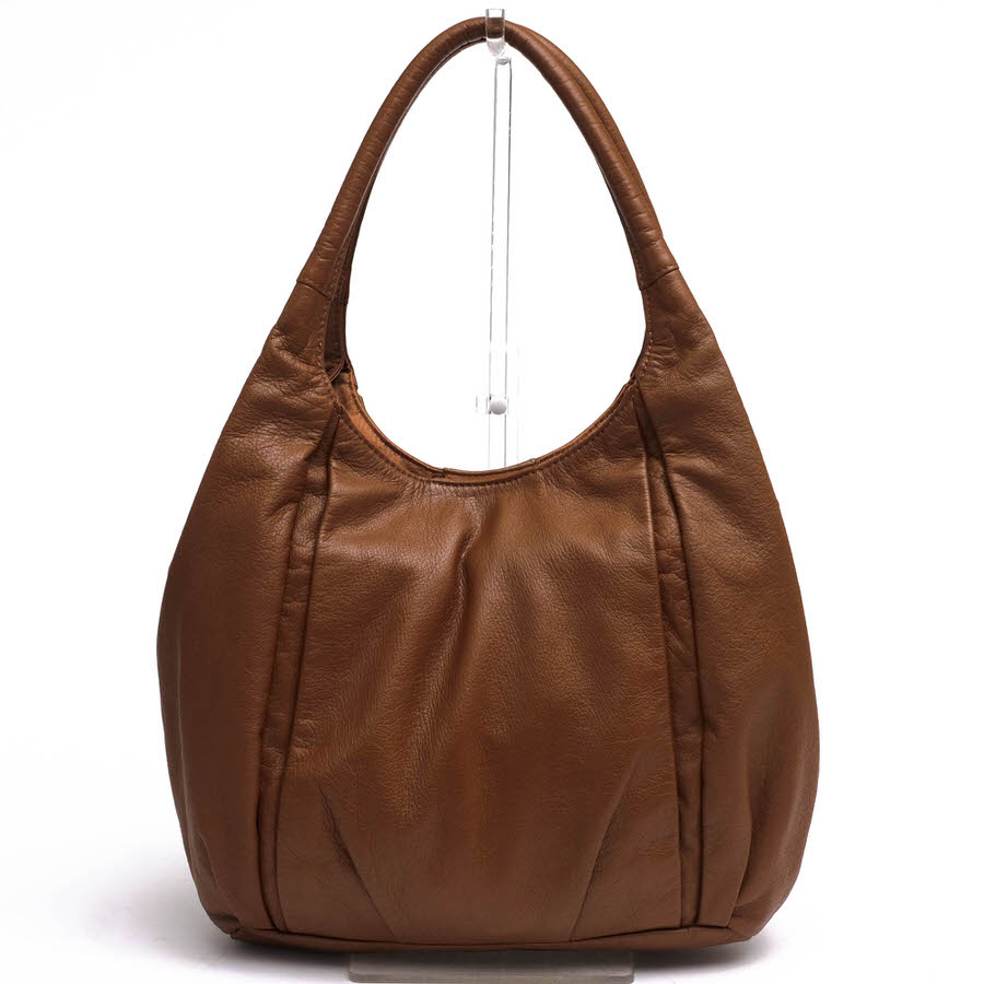 TSUCHIYA-KABAN chiffon シフォン ループトート / 土屋鞄 ソフトエアレザー 本牛革 肩掛け ワンショルダーバッグ シボ革 シュリンクレザー ブラウン 茶 トートバッグ レディー