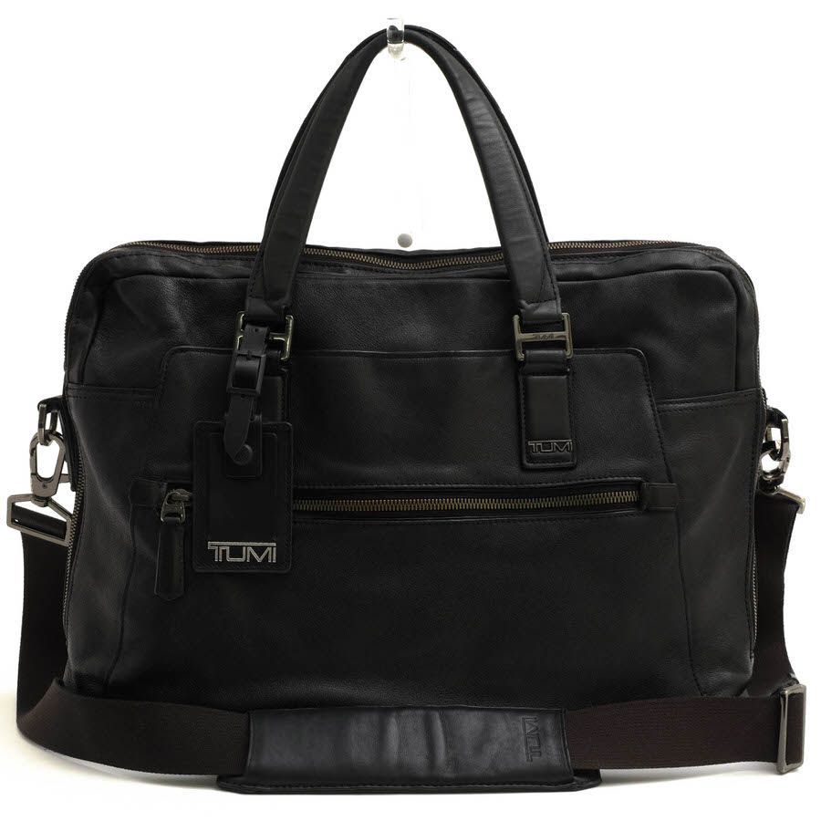 TUMI 68530D BEACON HILL Vernon Brief ビーコンヒル ヴァーノンブリーフ / トゥミ B4サイズ収納可 牛革 2WAY ショルダーバッグ ブラック 黒 ビジネスバッグ