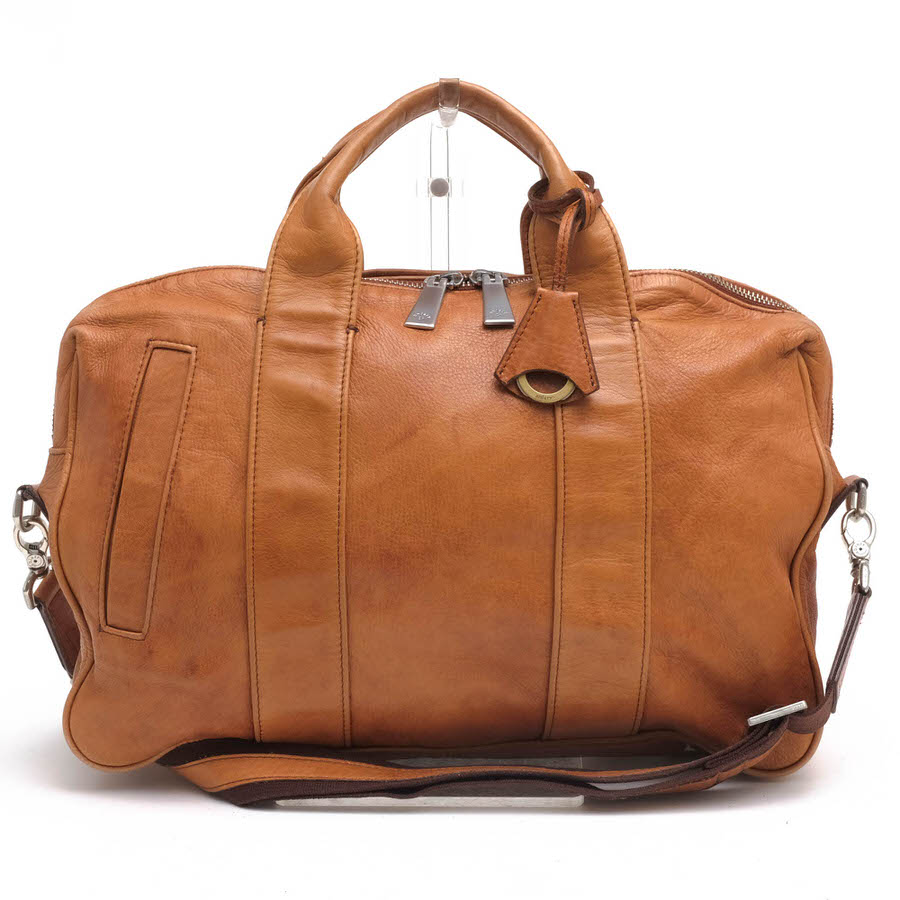 アニアリ レザー 2way トート ビジネス ショルダーバッグ ブラウン