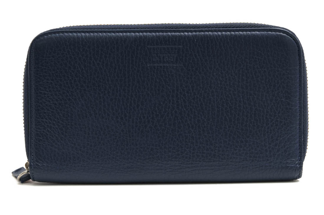 ARMANI COLLEZIONI Y5R000 YAF9X PORTAFOGLIO VITELLO ST. CERVO / アルマーニ コレッツォーニ 牛革 カーフ 小銭入れあり シボ革 シュリンク