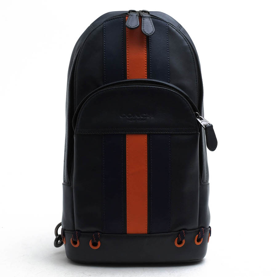 ○コーチ COACH 牛革 カーフ ショルダーバッグ F76867 Houston Pack With Baseball Stitch Sling ベースボールステッチ ボディバッ 中古 COACH F76867 Houston Pack With Baseball Stitch Sling / コーチ