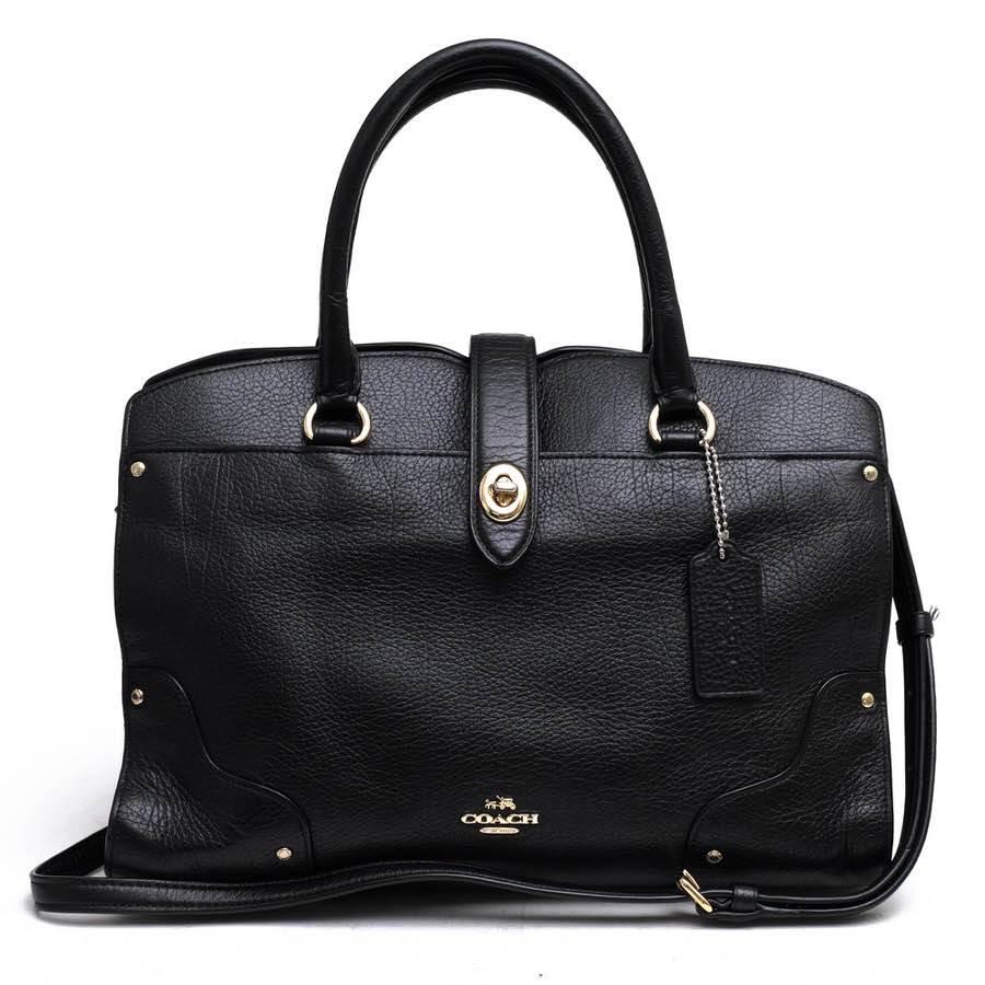 【美品】コーチ 2way ハンドバッグ ショルダー 黒 37575 レザー COACH 37575 Mercer Satchel 30 マーサー サッチェル 30 / コーチ