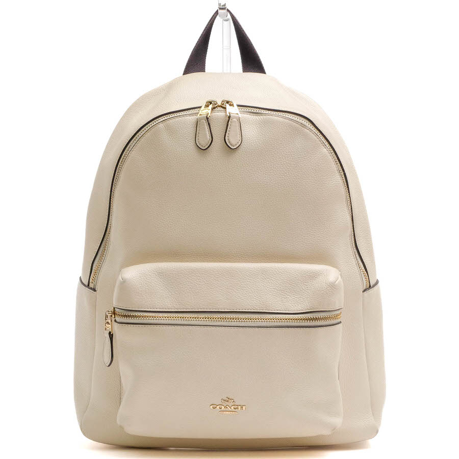 COACH F38288 Charlie Backpack In Pebble Leather チャーリー / コーチ ペブルドレザー 牛革 シボ革 シュリンクレザー ユニセックス 男女兼用 オフホワ