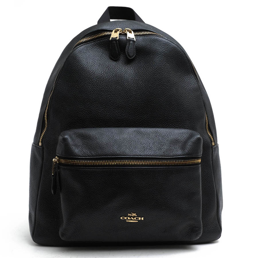 COACH F38288 Charlie Backpack In Pebble Leather ���㡼�꡼ / ������ �ڥ֥�ɥ쥶�� ���� ���ܳ� �����󥯥쥶�� ��˥��å��� �˽����� �֥�å� �� ���å� ��ǥ�����
