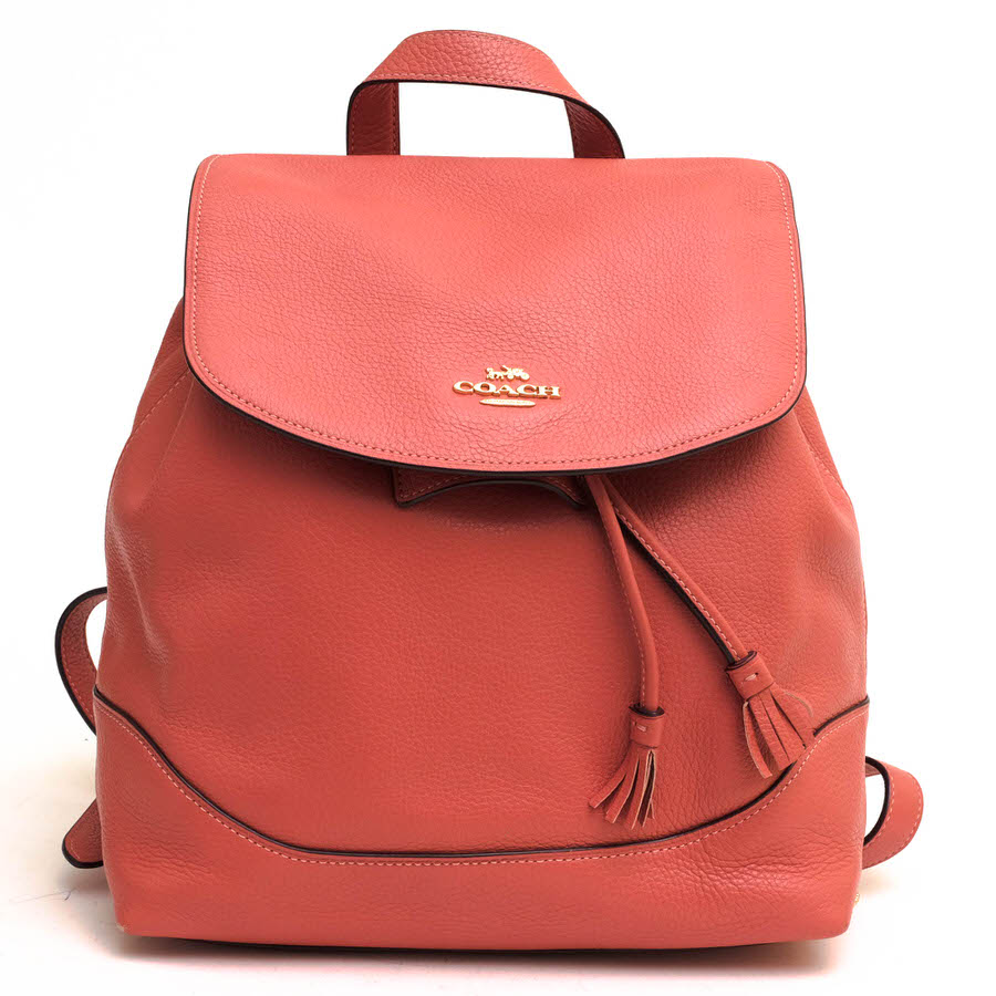 COACH F72645 Elle Backpack ���� �Хå��ѥå� / ������ �ե�å׼� ���巿 �ڥ֥�ɥ쥶�� ���� ���ܳ� �����󥯥쥶�� �ԥ� ���å� ��ǥ�����