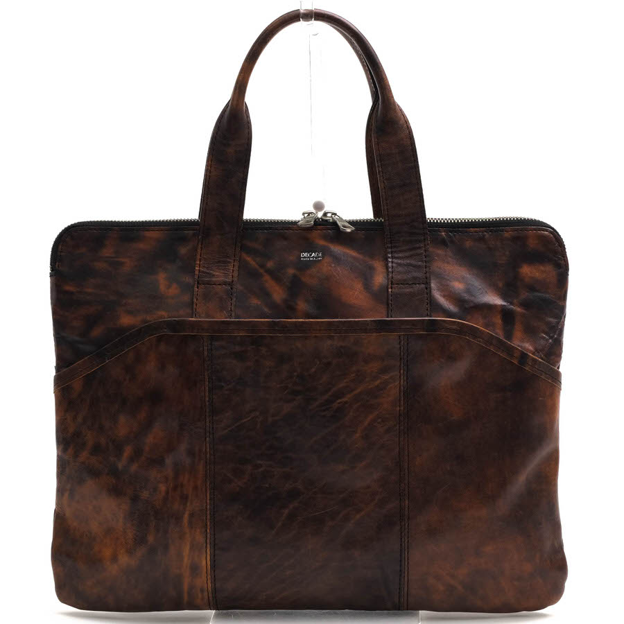 DECADE DCD-01073 Antique Horse Leather Business Bag / ディケード A4サイズ収納可能 馬革 ホースレザー ダークブラウン 焦げ茶 ビジネスバッグ 