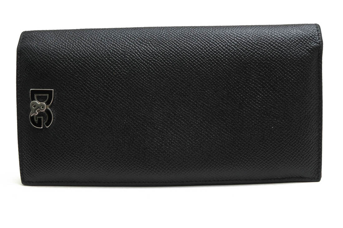 DOLCE��GABBANA BP1670 AI945 P.FOGLIO CONTINENTAL DAUPHINE+DG SMALTO / �ɥ륬�� D&G���� ���� ������ �������줢�� ����ޤ� �֥�å� �� Ĺ���� ���