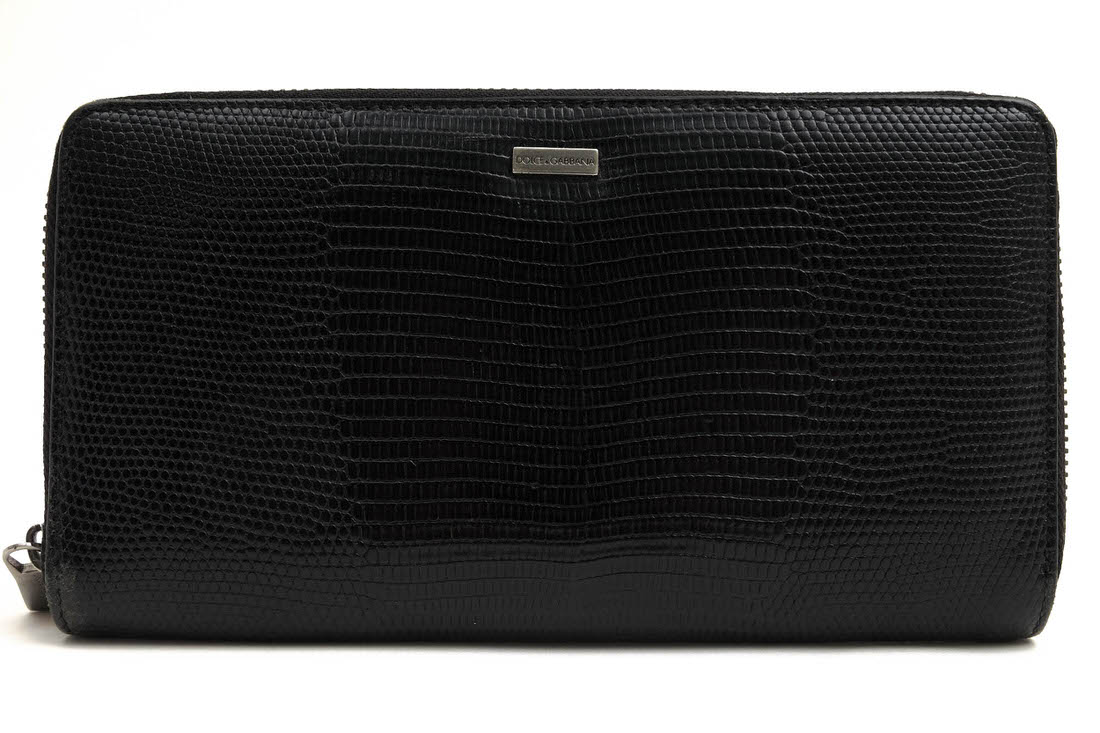 DOLCE＆GABBANA BP1672 A1095 PORTAFOGLIO / ドルガバ リザード型押し 