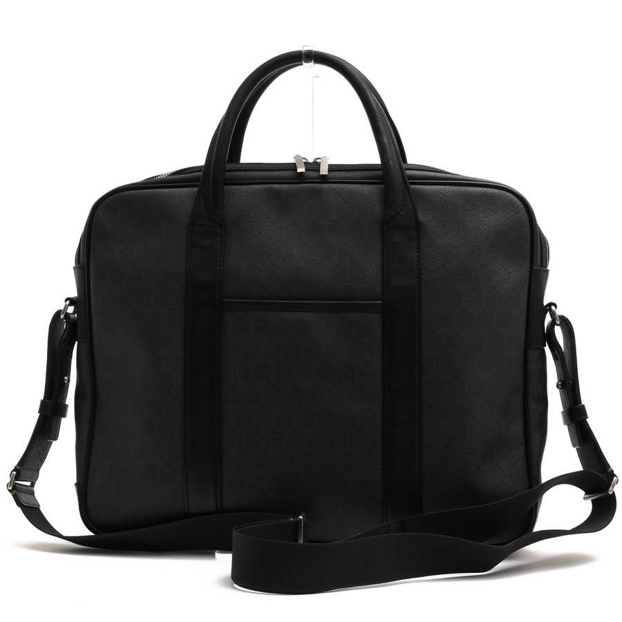 dunhill シャーシ ビジネスバッグ A4収納可 カーボン レザー