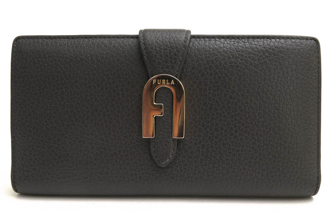 FURLA SOFIA GRAINY ソフィア グレイニー / フルラ ハイドシュリンクレザー 牛革 シボ革 シュリンクレザー 二つ折り 定番 グレー 灰色 長財布 レディース|レディース|カテゴリー