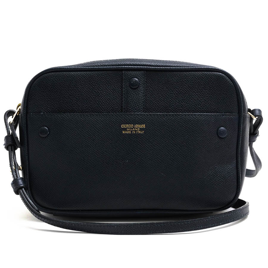 GIORGIO ARMANI / アルマーニ クロスボディバッグ グレイン型押し牛革 肩掛け ワンショルダーバッグ ネイビー 紺 ショルダーバッグ レディース|レディース|カテゴリー