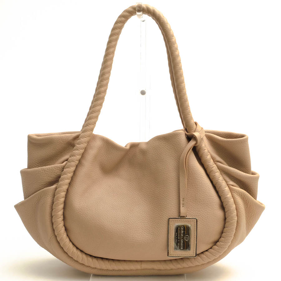 【関税送料無料】GIORGIO ARMANI レザーハンドバッグ GIORGIO ARMANI YGWA99 YC418 / アルマーニ ディアスキン 鹿革