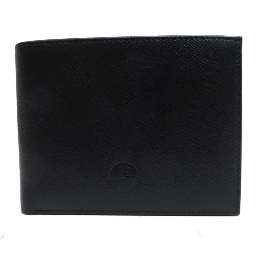 ○アルマーニ GIORGIO ARMANI サフィアーノ 牛革 財布 602 Saffiano 小銭入れあり 二つ折り バイカラー メンズ 【中古】 中古 GIORGIO ARMANI 602 Saffiano / アルマーニ サフィアーノ 牛革 小銭