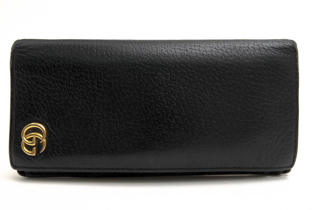 GUCCI 428740 / グッチ GGマーモント 小銭入れあり 二つ折り ブラック