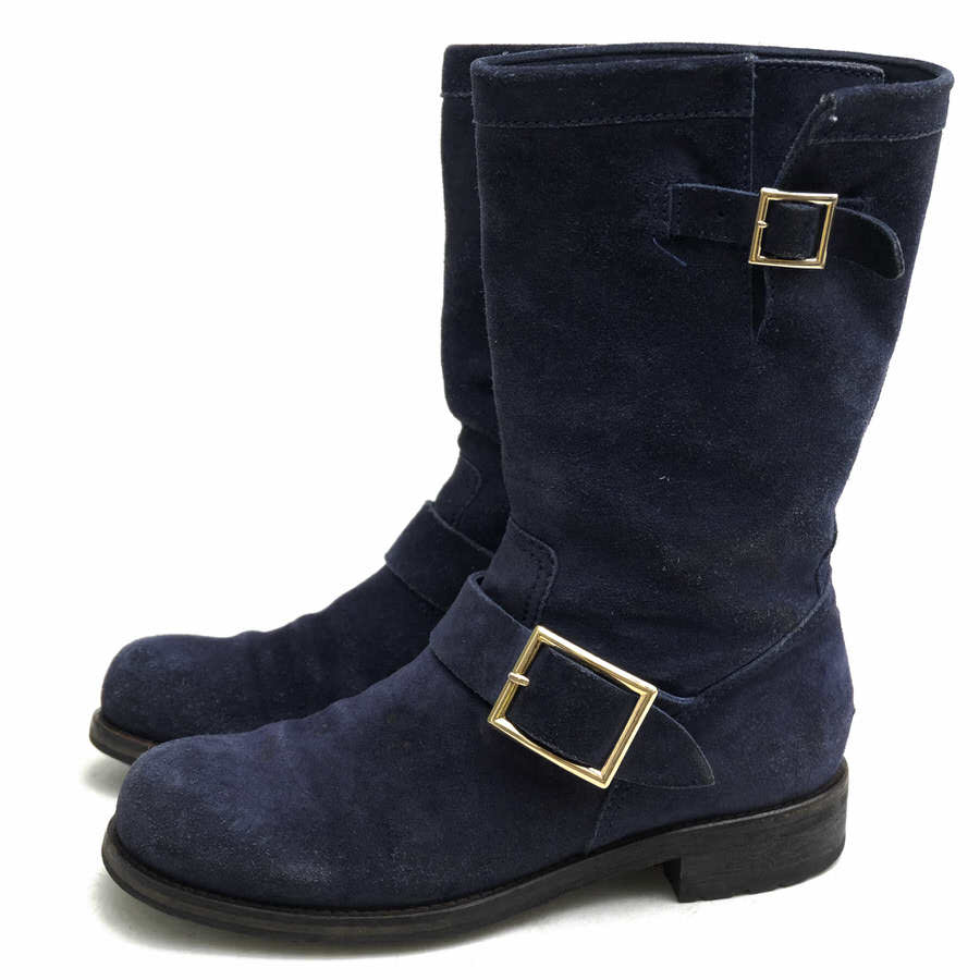 Jimmy Choo 142BIKER Х / ߡ奦  ץ졼ȥ  ͥӡ  󥸥˥֡ ǥ