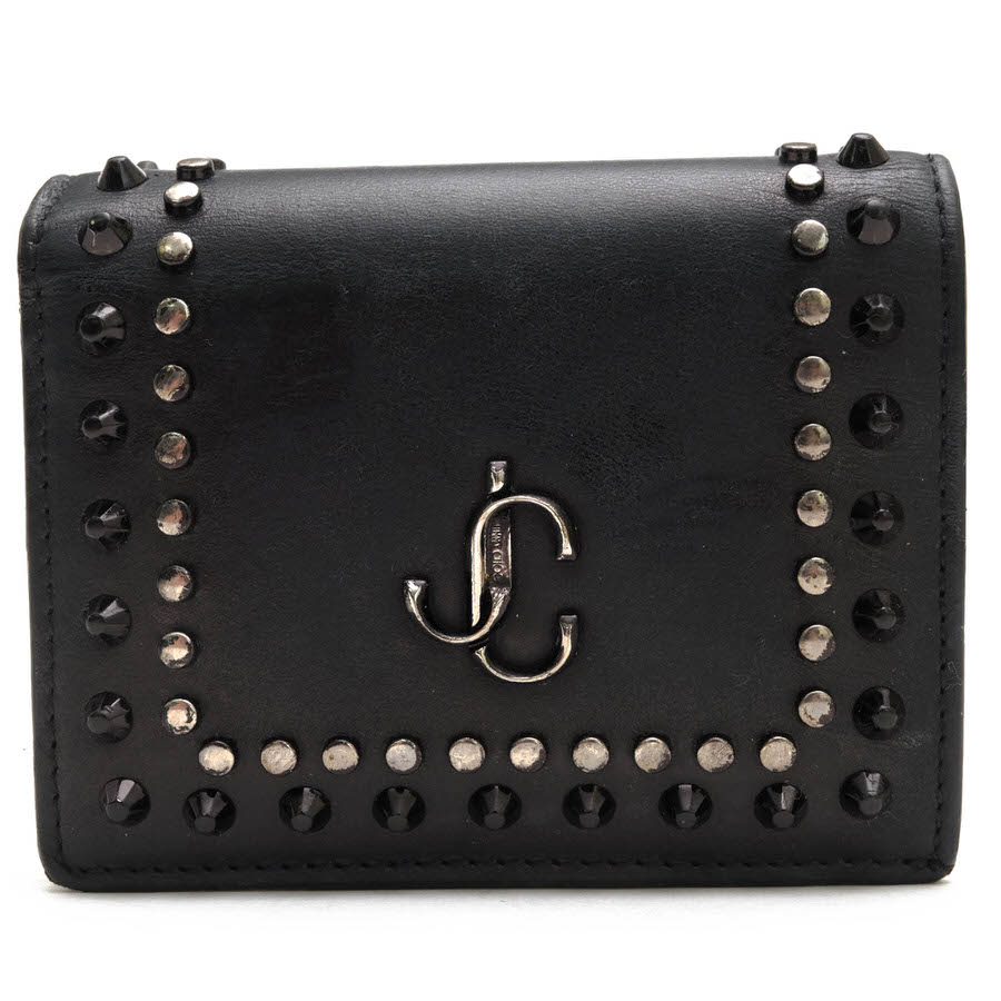 Jimmy Choo 193 Hanne Smooth Calf Leather Jc Emblem Wallet / ߡ奦 ѥȥå   å ޤ å ֥å   ǥ