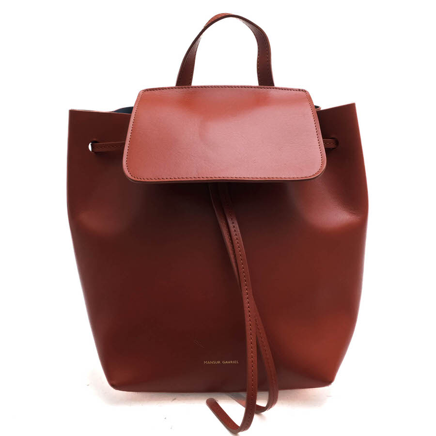 MANSUR GAVRIEL HMB006CA Mini Leather Backpack / �ޥ󥵡� ���֥ꥨ�� �ե�å׼� �٥����֥륿��˥��䤷���� �ǥ��ѥå� �֥饦�� �� ���å� ��ǥ�����