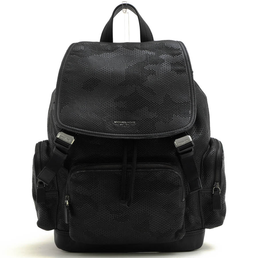 Michael Kors 33S9LHYB2U Henry Camo Perforated Leather Backpack / �ޥ����륳���� �ѥ���󥰥쥶�� ���� �º̡�����ե顼������ �ǥ��ѥå� �֥�å� �� ���å� ���
