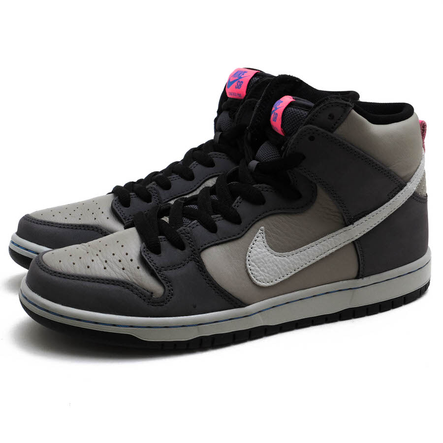 NIKE DJ9800-001 SB Dunk High Pro ISO Medium Grey Pink ダンク ハイ プロ / ナイキ 天然皮革 グレー 灰色 ハイカットスニーカー メンズ|メンズ