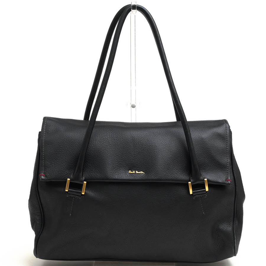 Paul Smith PWN150 Nハンティング / ポールスミス フラップ式 ハンティングレザー 牛革 シボ革 シュリンクレザー ブラック 黒 トートバッグ レディース|レディース|カテゴリー