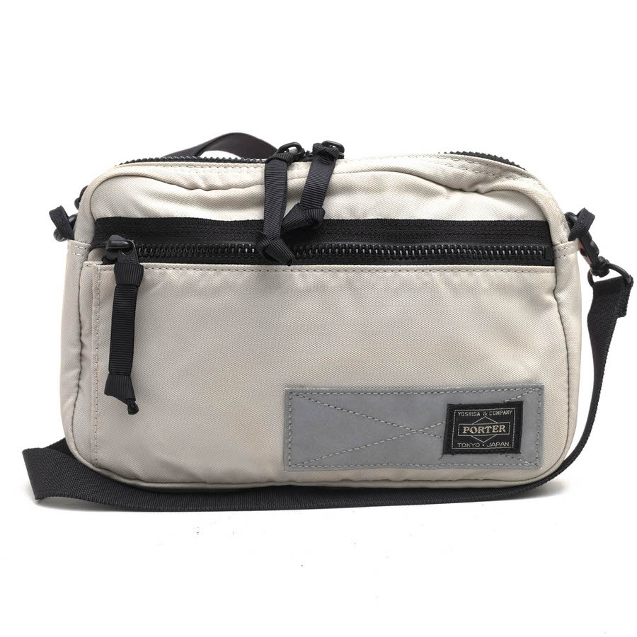 J*1様 PORTER グレー ナイロンバッグ【美品】 ポーターグレー ナイロン ショルダーバッグ