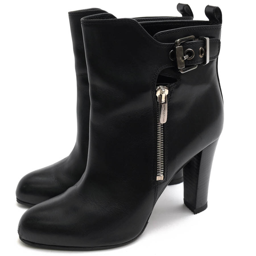 セルジオロッシ□ナッパレザー ショートブーツ Sergio Rossiの