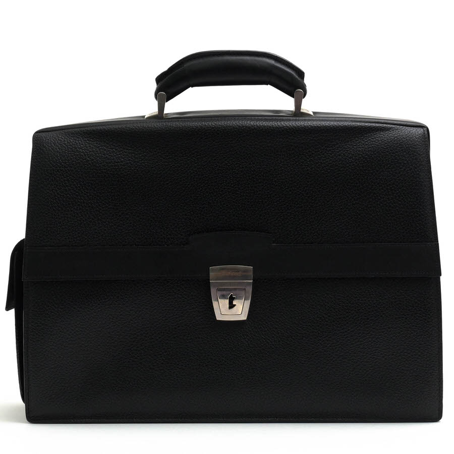 testoni / テストーニ ダレスバッグ カリブーレザー 北米産トナカイ革 シボ革 シュリンクレザー リブ ブラック 黒 ビジネスバッグ メンズ|メンズ|カテゴリー