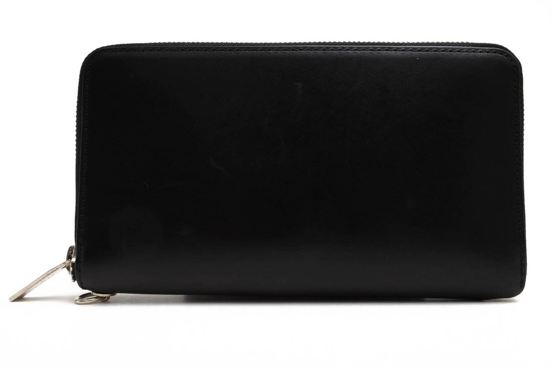 YOHJI YAMAMOTO HD-A02-763-1-03 / ヨウジヤマモト プールオム POUR HOMME 小銭入れあり ラウンドジップ ラウンドファスナー ブラック 黒 長財布 メンズ|メン