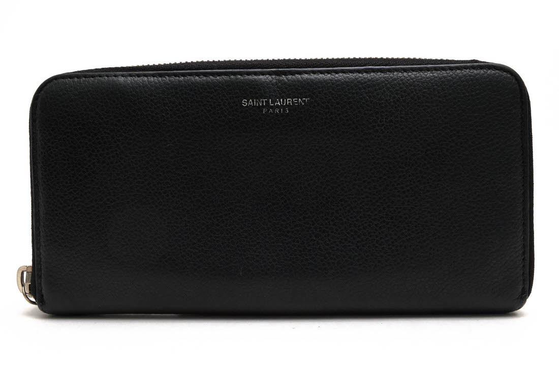 YVES SAINT LAURENT 414680 YSL PORTEFEUILLE FAMME / ���������� YS���� �ѥ� PARIS ���ǥ�������ޥ� Hedi Slimane ���� �������줢�� ��˥��å��� �˽����� �饦��ɥ��å� �饦��ɥե����ʡ� �֥�å� �� Ĺ���� ��ǥ�����