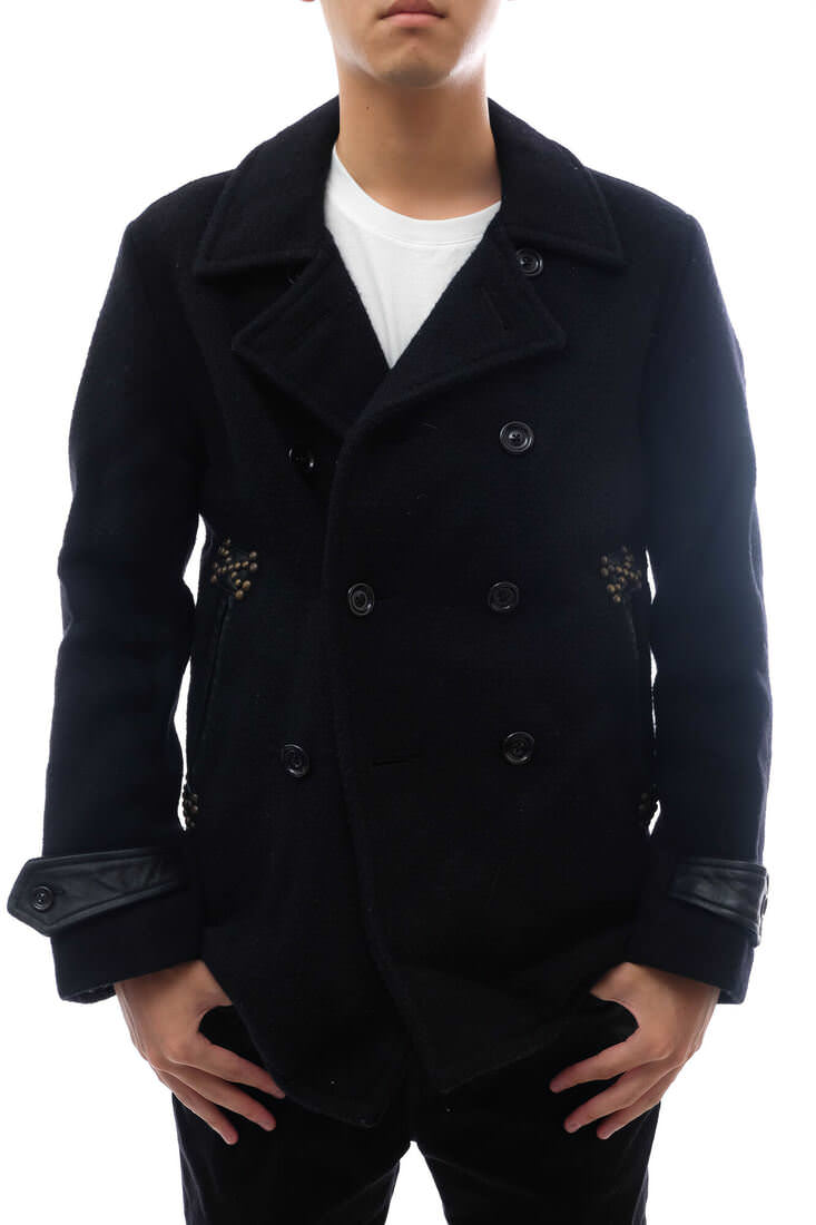 ギャングスタービル ピーコート G.V. PEA COAT レオパード 美品 GANGSTERVILLE GSV-14-AW-08 G.V. PEA COAT / ギャングスター