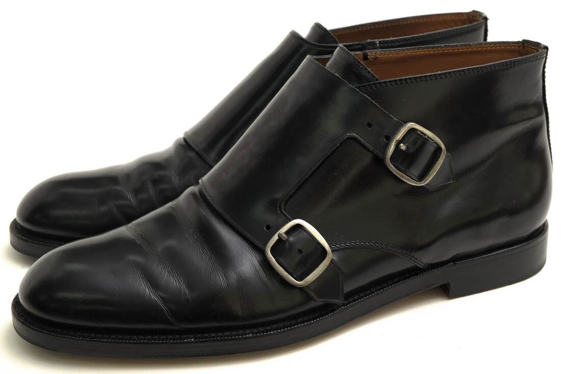 Jimmy Choo Saint James / ジミーチュウ ガラスレザー 牛革 ダブル