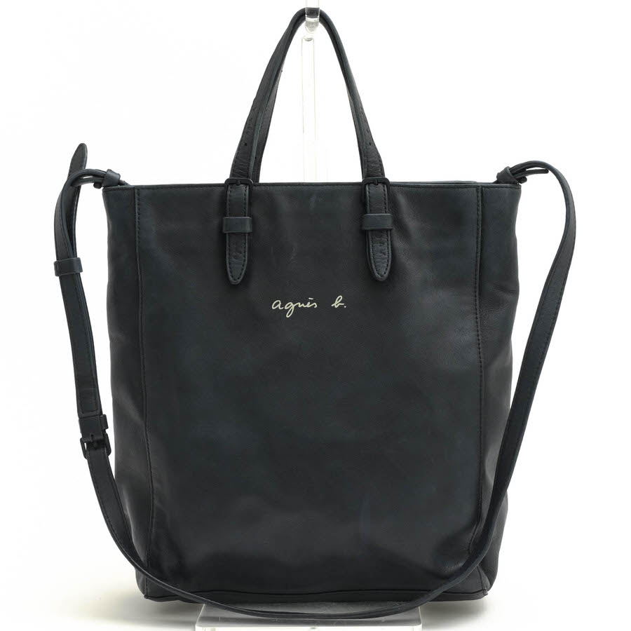 agnes b. MS03B-01 / ���˥����١� ���� �����쥶�� 2WAY ���������Хå� �ͥ��ӡ� �� �ȡ��ȥХå� ��ǥ�����