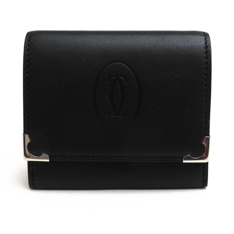 Cartier L3000571 Must de Cartier Cabochon マスト ドゥ カルティエ カボション / カルティエ コインケース  牛革 カーフ ブラック 黒 財布 メンズ | BRANDING